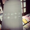 ＊オーロラ箔✨雪模様❄️半透明封筒✉️＊