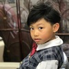 卒園式の朝。　鈴鹿市ヘアーサロン、バーバーそらまめの子供カット