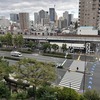【品川神社富士塚】山頂からレインボーブリッジを遠望する