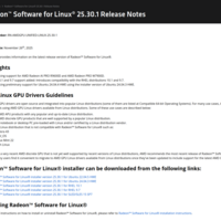 AMD Radeon™ Software Linux® ドライバー 25.30.1 リリース
