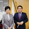 小池東京都知事、宮坂副知事が来訪。