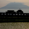 シルエットの岩木山とED333とホキ1245を撮る！(弘南鉄道弘南線撮影編)