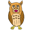 かわいいフクロウ のイラスト