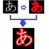 ビットマップフォントをなんとなく縁取り