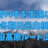吹雪の中の日光白根山日帰り山行　丸沼高原ルート2025.01.26