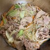クックパッドのレシピを見て肉野菜炒めを作りました。 