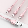 3台同時給電可能 RAVIAD 3in1 充電ケーブル USB ケーブル 3A 急速充電 充電コード USB Type C ケーブル 用途別充電ができて599円でコスパいい