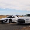 新型ホンダ NSX vs 日産 GT-R ! 0-400m加速対決 動画