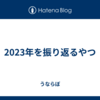 2023年を振り返るやつ