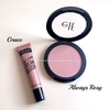 e.l.f. Primer Infused Blush Always Rosy、L.A. Girl Soft Matte Cream Blush Grace