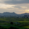 横渡り上からの夕景