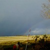 運気アップな予感。大きな虹の写真。