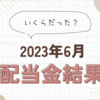 2023年6月配当金