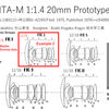 (71)SMC PENTAX 1:1.4 20mm Prototypeレンズの特許について