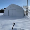 ハウス横の歩道を除雪したよ