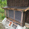 DIY@日南町：物置に屋根を取り付け、一応の外壁もして、７割くらいの進行。