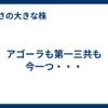 アゴーラも第一三共も今一つ・・・