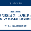 【まだ間に合う】11月に買ってよかったもの4選【黒金曜日】