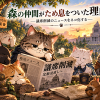 森の仲間がため息をついた理由——議席削減のニュースをネコ化する