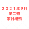 ２０２１年９月第二週　子ども３人５人家族の家計の記録