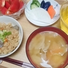 ひらたけの炊き込みご飯、豚汁(二日酔い)