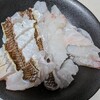 鯛のお刺身、炙り刺身、皮の湯引きポン酢