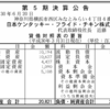 日本ケンタッキー・フライド・チキン株式会社　第５期決算公告