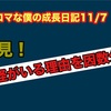 ノロマな僕の成長日記11/8