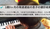 1歳0ヶ月で発達が遅い息子の1歳健診の結果【発達ゆっくりさんブログ】