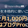 はてなブログで月1,000円稼いでいる人は今すぐ 「はてなブログPro」に申し込もう！