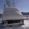 大雪の山中湖