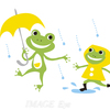 雨のお散歩が嬉しい楽しいカエルたち ♪ 