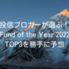 投信ブロガーが選ぶ！Fund of the Year 2022｜TOP3を勝手に予想