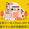 API自動生成ツール CData API Server が日本語カラム名の自動設定に対応