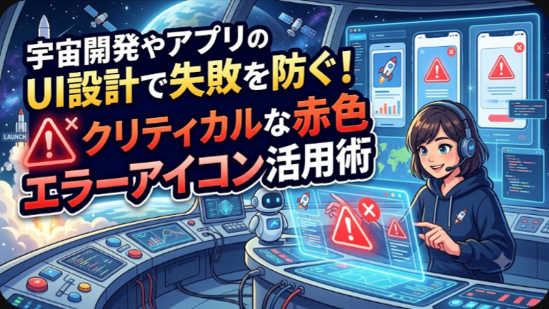 宇宙開発やアプリのUI設計で失敗を防ぐ！クリティカルな赤色エラーアイコン活用術