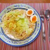 キャベツのパスタとミネストローネ