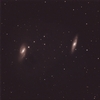 くまたぬきの春の銀河～近赤外でM65、M66の模様が精細に浮き出た