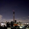 正月の夜の東京スカイツリー