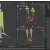 Blender2.8でIK(インバースキネマティクス)を使った人型アーマチュアを作成する その９（フットリバースボーン 前半）