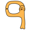 数字の9（キュウ）のかわいいイラスト