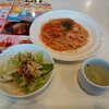 ガスト　ライトミールランチ　海老のトマトソーススパゲティランチ