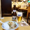 誰もいない居酒屋でノンアルコールビールを飲む