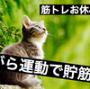 筋トレしない日は、ながら運動で「貯筋」がおすすめです