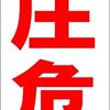 シンプル短冊看板「高圧危険（赤）」【工場・現場】屋外可