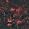 サドル付近とＮＧＣ６８８８：はくちょう座の散光星雲