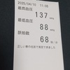 気温の不安定なので、血圧が高めみたいです