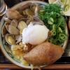 あさりうどん+いなり寿司+温泉玉子(丸亀製麺)