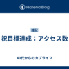 祝目標達成：アクセス数