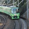 迎光HMを掲げた高尾山トレイン 2021.1.2