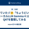 待っていたゾ🤗「ちょうどいい」ローカルLLM  Gemma 4 12B QATを整理してみる
